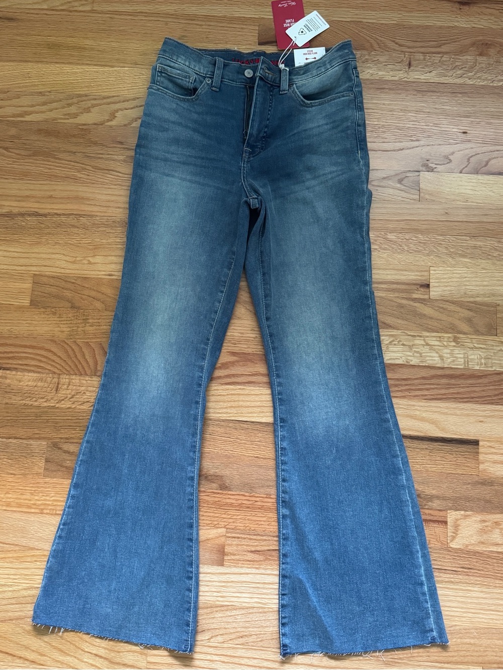 Lucky Brand Women's Blue Denim Jeans size 8/29 Ankle NWT Stevie High Rise Flare